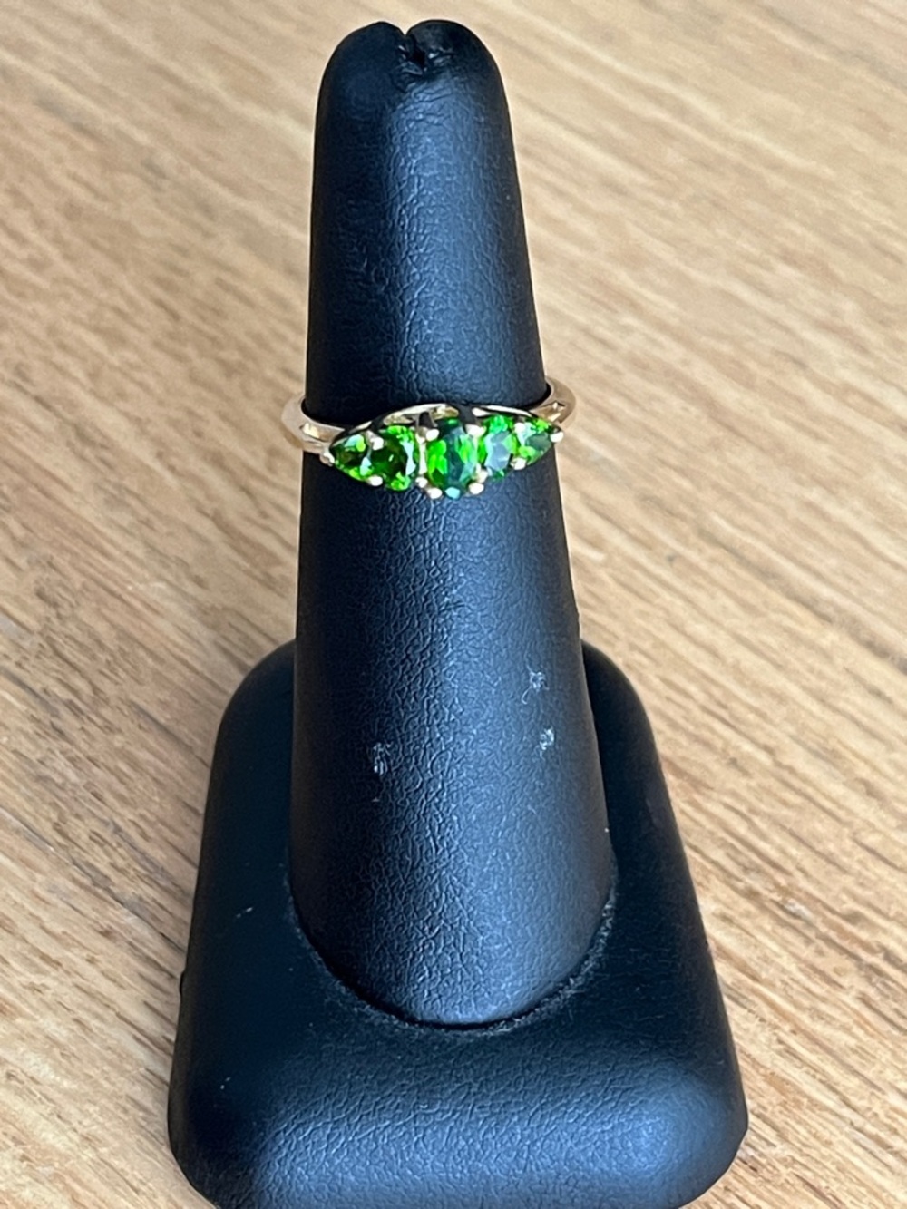 14K Yellow Gold Ring with Diopside Gem Accents - Picture 8 of 13